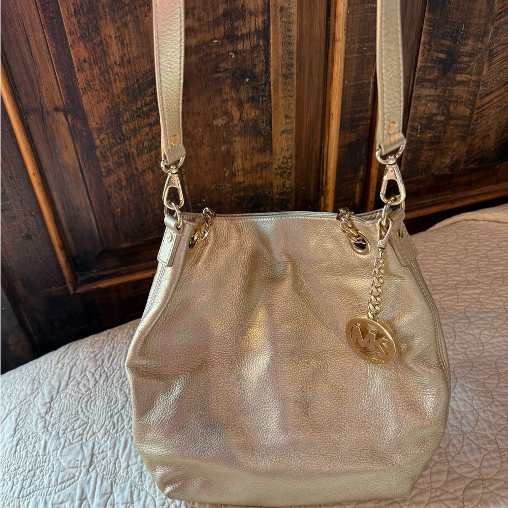 Michael Kors Metallic Gold Shoulder Bag